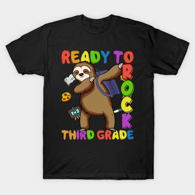 Dabbing 3rd Grade Sloth Back To School T-Shirt by kateeleone97023